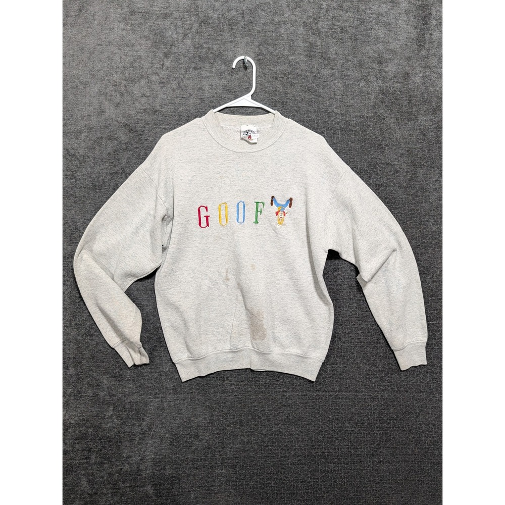 Vintage Disney Mickey & Co Goofy Embroidered Sweatshirt Gray XL 1169